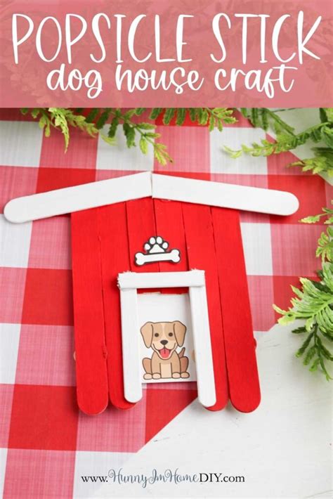 Popsicle Stick Dog House Preschool Craft Your Kids Will Love