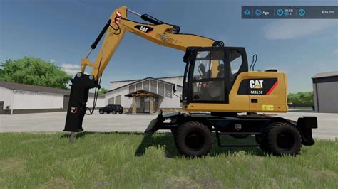 FS22 CAT M315F v1.0 - FS 22 Forklifts / Excavators Mod Download