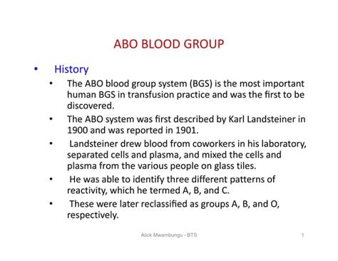 ABO Blood Group system | PPT