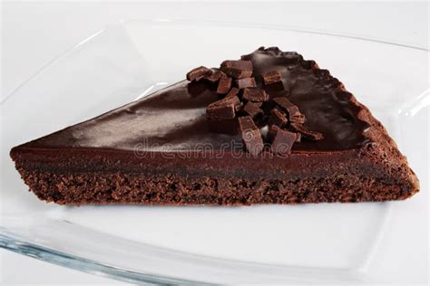 Chocolate cake slice stock photo. Image of isolated, cocoa - 12287084