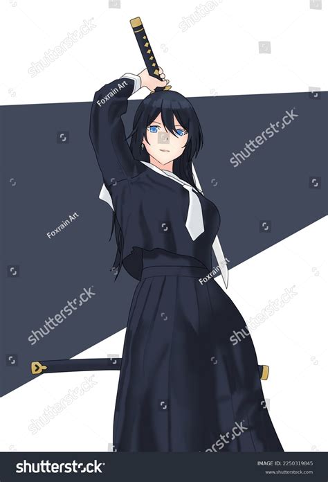 Anime Girl School Uniform Sword Stock Vector (Royalty Free) 2250319845 | Shutterstock