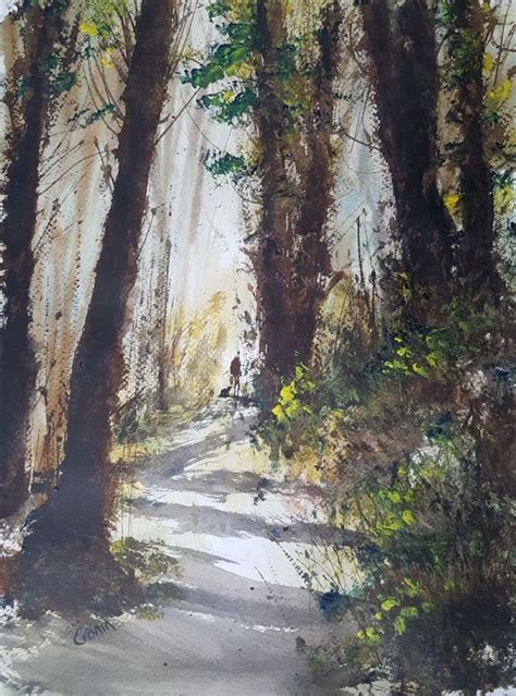 Woodland Walk 15x11 Watercolour | Woodland, Watercolor, Art