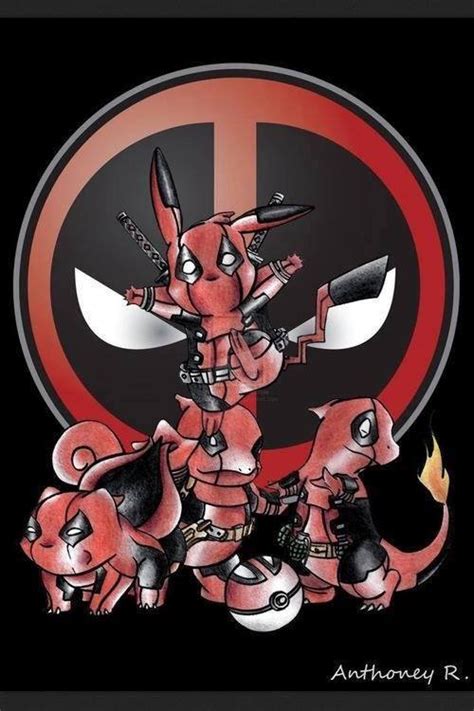 Pokemon/ Deadpool crossover. Pokepool? Deadmon? | Deadpool pikachu, Deadpool art, Deadpool funny