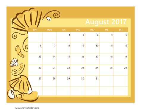 Free Printable Calendar 2019: Free Printable Calendar August