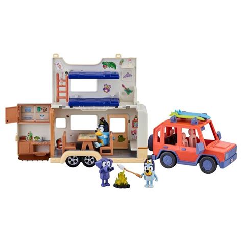 Bluey Ultimate Caravan Adventures, Camper Playset with Three 2.5-3 ...