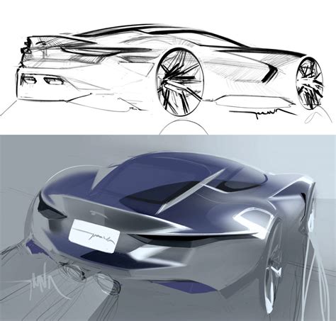 Jaguar Concept Design Sketches by Thomas Stephen Smith - Car Body Design