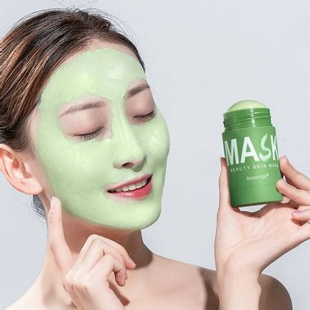 JANDEL 40g Green Tea Purifying Clay Stick Mask, Deep Cleansing Skin Care Mud Mask Oil Control ...