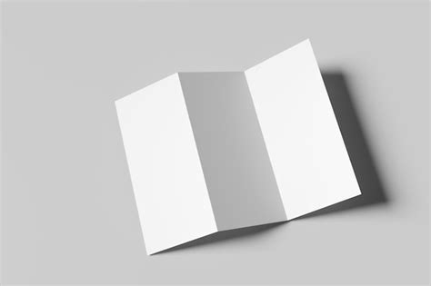 Premium Photo | Tri fold Brochure Mockup Blank