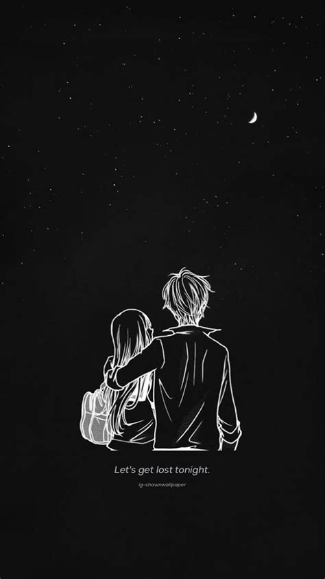 Aesthetic Black And White Cartoon Couple, anime couple aesthetic HD phone wallpaper | Pxfuel