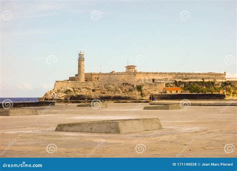 Cuba, Lighthouse at Fort El Morro in Havana Editorial Stock Photo ...