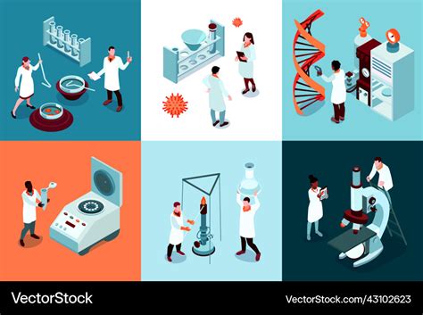 Science lab design concept Royalty Free Vector Image