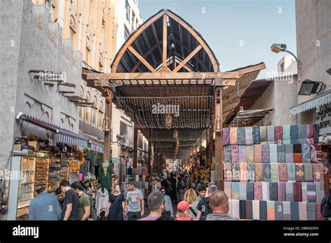 UAE, DUBAI - February 2020: Gold and Spice Souk in Dubai, famous tourist place Stock Photo - Alamy