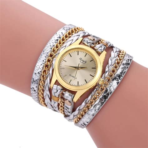 Aliexpress.com : Buy Casual Vintage Women Watch leather Strap Bracelet ...