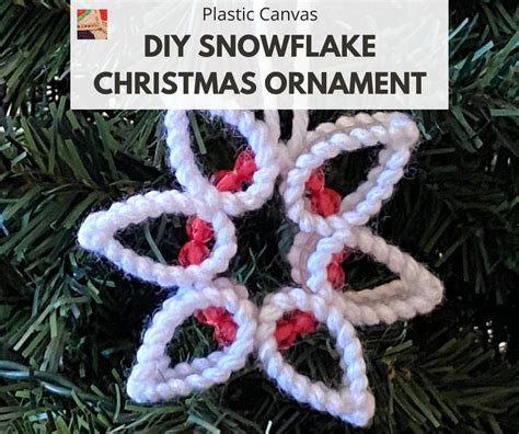 Snowflake Christmas Ornament with Plastic Canvas | Needlepointers.com