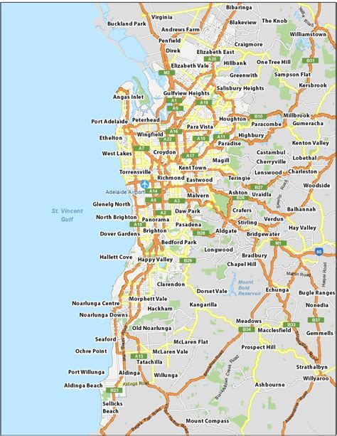 Map of Adelaide, Australia - GIS Geography