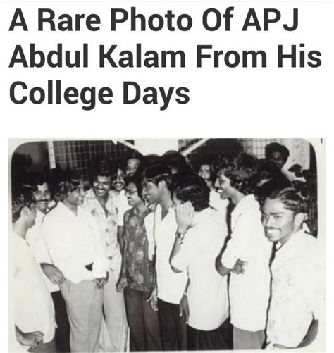 APJ Abdul Kalam - College Days | Rare photos, Rare historical photos, History of india