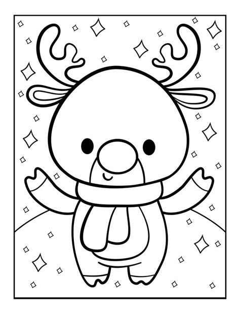 30 Santa's Reindeer Coloring Pages - North Pole Christmas