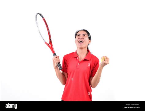 tennis player isolated on white background Stock Photo - Alamy