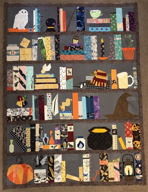 Harry Potter Bookcase Quilt WIP : quilting