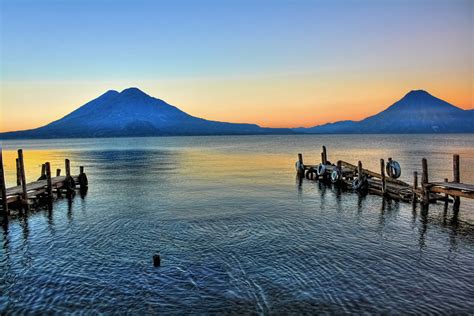 Panajachel GCA - Lago de Atitlan with Volcán Tolimán and V… | Flickr