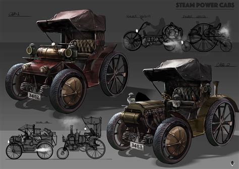 old cabs, YingQian Pang | Steampunk vehicle, Steampunk automobile ...