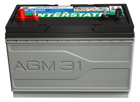 Interstate Batteries 31M-AGM-A (825 CCA, 100 AH) - Group 31 Battery ...