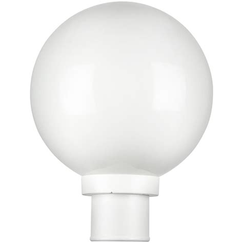 SUNLITE 47244-SU E26 Globe White Outdoor Post Lights – BulbAmerica