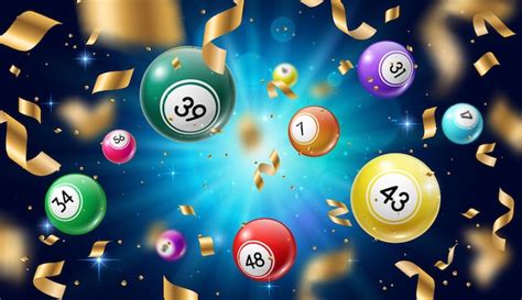 Premium Vector | Lottery balls 3d bingo, lotto or keno gambling games