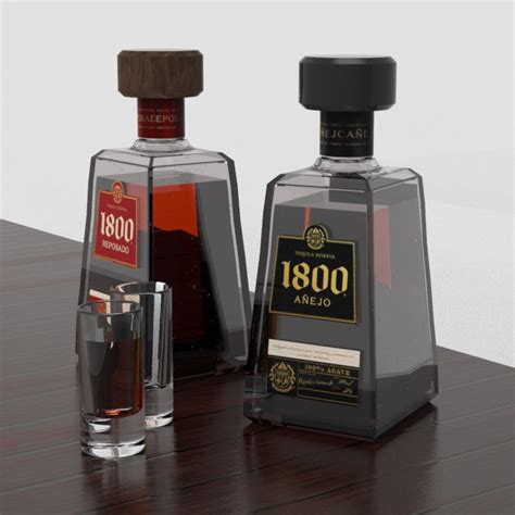 TEQUILA 1800 Glass Bottle | CGTrader