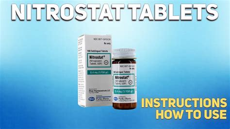 Nitrostat tablets (nitroglycerin) how to use: used to relieve chest pain (angina) - YouTube