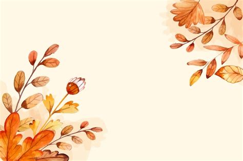 Free Vector | Watercolor autumn leaves background