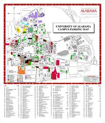 University of Alabama Map - Tuscaloosa Alabama • mappery