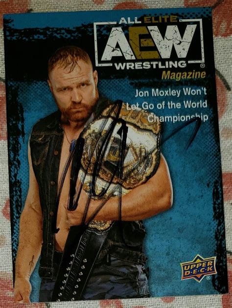 JON MOXLEY signed card, wwe, wcw, aew, ecw | #4607619542