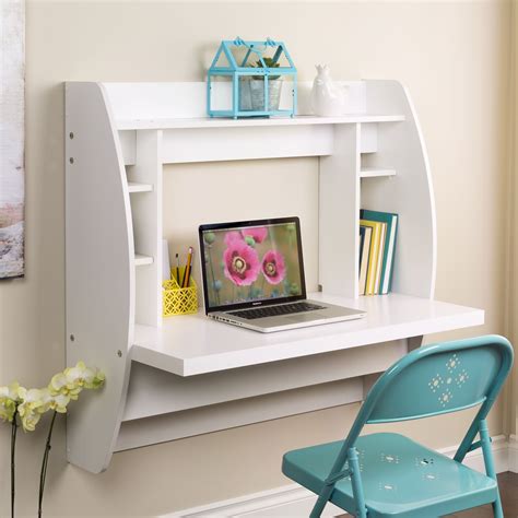 Prepac Floating Writing Desk with Storage | White floating desk, Space saving desk, Desks for ...