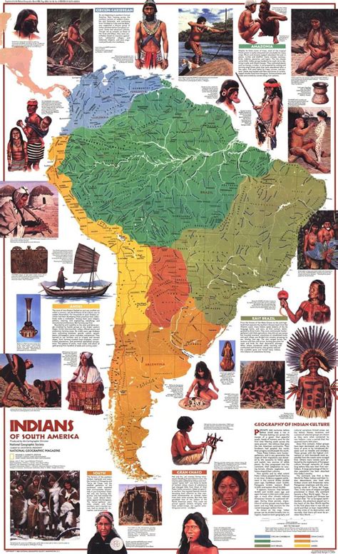 南美洲的印地安部落：http://tinyurl.com/jrggt57 | Culturas de america, Mapa de ...