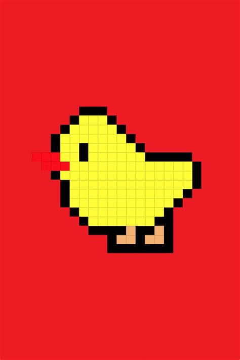 Easy pixel art duck :) Pixel art facile canard. | Easy pixel art, Pixel ...