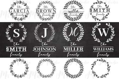 Family Monogram Wreath SVG Bundle – MasterBundles