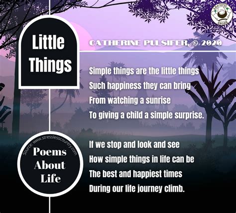 Poems About Life - Little Things – Grateful Gnome