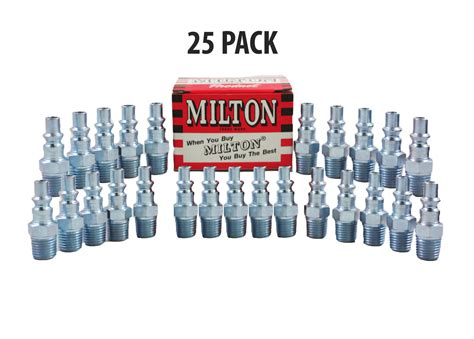 25 Pieces Milton 777 A-Style Air Hose Fittings 1/4" Male NPT Coupler ...