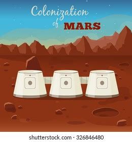 Program Colonization Mars Vector Illustration Stock Vector (Royalty ...