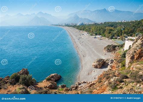 Konyaalti beach, Antalya stock image. Image of beach - 31847611