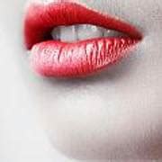 Closeup Of Young Woman Red Lips Photograph by Oleksiy Maksymenko