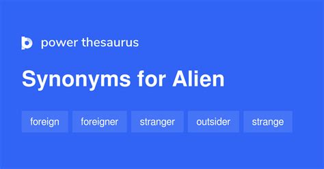 Alien synonyms - 2 652 Words and Phrases for Alien