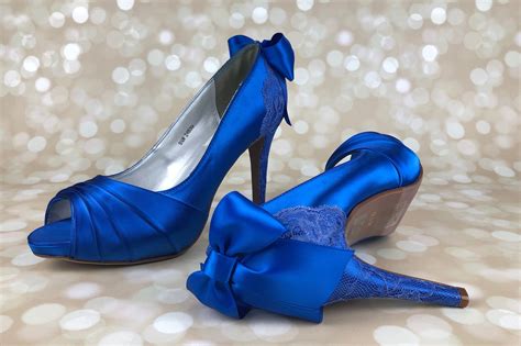 Blue Wedding Shoes for Bride Lace Bridal Shoes Lace Wedding - Etsy