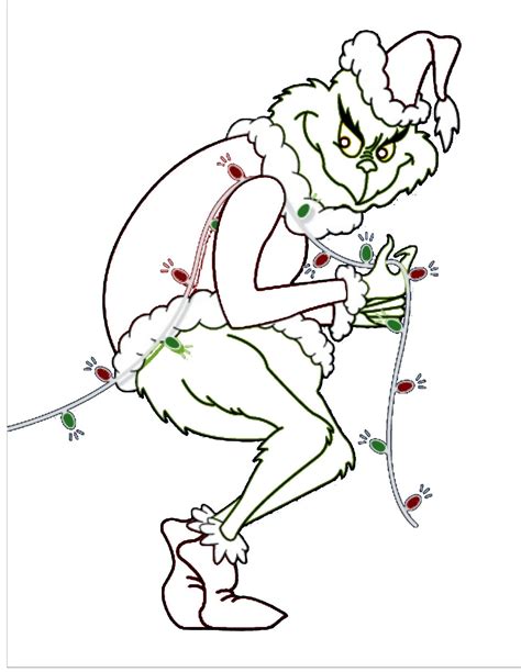 Grinch Stealing Christmas Lights Template Web The Grinch Is Up To His ...