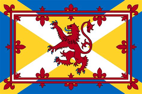 Scottish flag and royal banner fused : r/vexillology