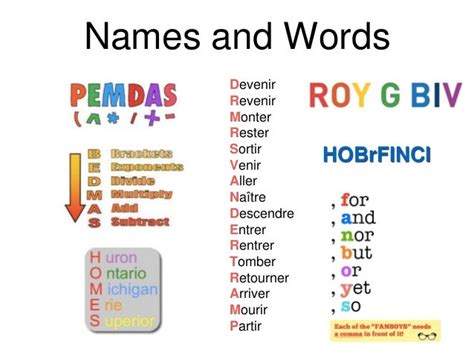 Mnemonic devices