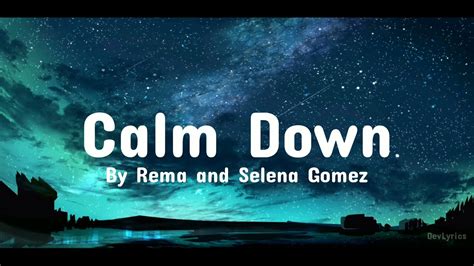 Calm Down By @heisrema and @selenagomez | Lyrics - YouTube