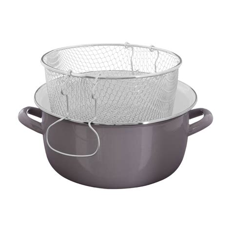 New 5L Stainless Steel Deep Fat Fryer Pan Frying Basket Cooking Pot Pyrex Lid | eBay