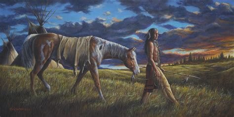 Lakota Sunrise Painting by Kim Lockman